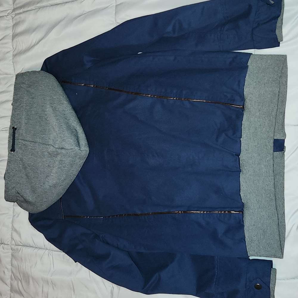 YIBAILIAN NAKETANO JACKET - Fleece lined, diagonal zip, hoodie Size L - Picture 8 of 8